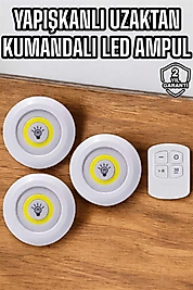 LED Mutfak Dolap Altı Işığı Uzaktan Kumandalı 3 Adet AAA Pil UUCZ3LÜLAMBA2