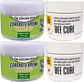 ÇÖREK OTU KREMİ 2 ADET 150 ML + 2 ADET BEECURE KREM 150 ML / TESKİN KREM SETİ