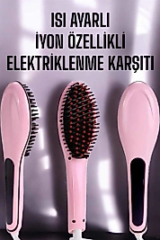 Saç Düzleştirici Tarak Isı Ayarlı Yıpranma Önleyici Düzleştirici Fön Tarak