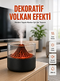 Volkanik Tasarımlı LED Işıklı Ultrasonik Nemlendirici