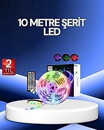 10 Metre Smart Şerit Led Bluetooth Telefon Kontrollü USB Enerjili