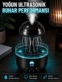 Ultrasonik Denizanası Hava Nemlendirici Sessiz Çalışan RGB Ortam Işıklı Aromaterapi Difüzörü