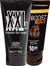 HOTXXL 50 ML CREAM MEN HARDENER DELAYER ENLARGER KREM + EROBOOST ERKEKLERE ÖZEL BOYUT KREMİ BKN1EK357