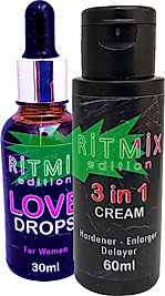 RİTMİX ERKEĞE ÖZEI 3 ÖZELLİ BAKIM KREMİ 60 ML + KADINLARA ÖZEL UYARICIDAMIA 30 ML