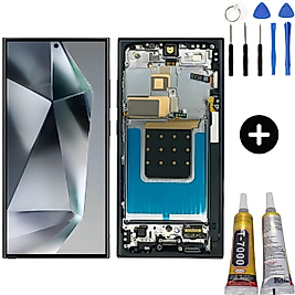 Samsung S24 ULTRA Uyumlu Ekran Çıtalı OLED (GRİ) +