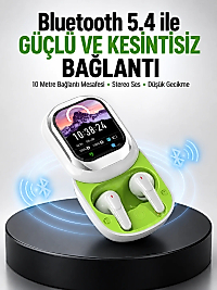 Kayar Kapaklı Şarj Kutusu Ve Dokunmatik Ekranlı Bluetooth Stereo Kulaklık