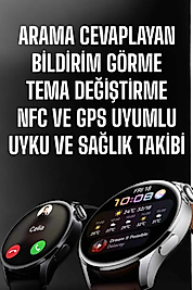 Akıllı Saat Bildirim Görme Amoled Ekran GPS Uyumlu Sesli Görüşme
