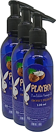 PLAYBOY PURE EDİBLE MASSAGE OİL 120ML HİNDİSTANCEVİZİ AROMALI MASAJ YAĞI 3 ADET