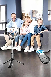 Kumandalı Tripod Telefon Tutucu Selfie Çubuğu 360 Derece Dönebilen