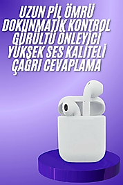 Yeni Nesil Beyaz TWS Bluetooth Kulaklık Android ve İOS Uyumlu Kablosuz Kulaklık