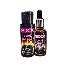 SIXX KADIN VE ERKEKLERE ANALRAHATIETİCİ KREM+ERKEKIERE ÖZEL CİNSELDAMLA