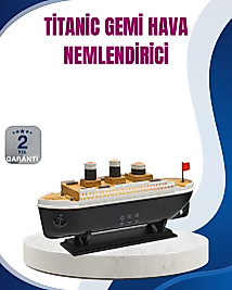 Dekoratif Gemi Modeli 7 Renk Işıklı Hava Nemlendirici ve Oda Kokusu Difüzörü