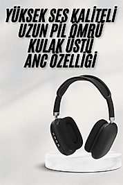 Yeni Nesil Bluetooth Kulaklık Kulak Üstü ANC Özelliği Yüksek Ses Kaliteli