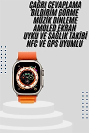 Akıllı Saat Bleutooth Bağlantılı Akıllı Saat Amoled Ekran 49 MM