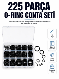 225 Parça Profesyonel O-Ring Conta Kiti Su, Yağ ve Hava Sızdırmazlık Tamir Seti