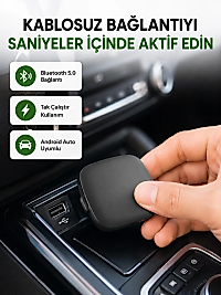Android Auto Kablosuz Adaptör Bluetooth 5.0 ve 5.8GHz WiFi Destekli Yeni Nesil