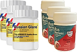 HİNTOHU RUS MERHAMİ TÜY DÖKÜCÜ 50 ML 3 ADET + GENİTAL BÖLGE RUS MERHEMİ 50 ML 3 ADET