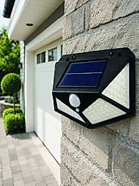 Solar LED Bahçe Aydınlatma Lambası 3 Işık Modlu Sensörlü Duvar Tipi Dış Mekan