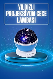 Gece Lambası Mor Projeksiyonlu Renk Değiştirebilir UUCZSTARGECELAMBASI2