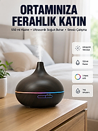 BN01 Uçucu Yağ Uyumlu Renkli LED Işıklı Nemlendirici