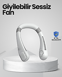 Çocuk ve Yetişkinler İçin Güvenli Şarjlı Boyun Fanı