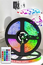 Led Işık 5 Metre Şerit Led RGB Işıklı