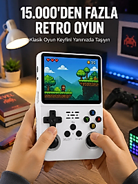 Taşınabilir Retro Oyun Konsolu Geniş Ekran ve Çoklu Emülatör Desteği Yeni Nesil