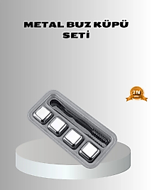 Paslanmaz Metal Buz Küpleri Seti Klipsli Sulandırmadan Soğutma Özellikli