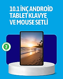 Android 15 Tablet Klavyeli Mouse’lu Profesyonel Set