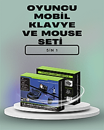 Ergonomik Tasarımlı Kablosuz Oyun Seti – Mobil Cihazlarla Uyumlu Klavye Mouse Kiti