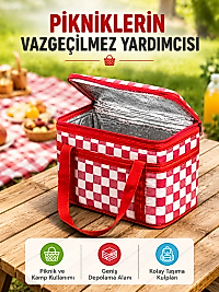 25 Litre Geniş Hacimli Termos Çanta Dayanıklı Fermuarlı Isı Korumalı Taşıma Çantası