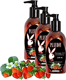 PLAYBOY STRAWBERRY MASSAGE OİL 3 ADET ÇİLEK AROMALI VÜCUT MASAJ YAĞI