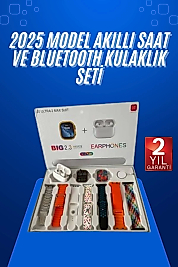 Yeni Nesil 7 Kordonlu Arama Bildirim Özellikli Kulaklık Hediyeli Akıllı Saat