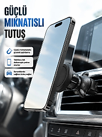Araç İçi Manyetik Telefon Tutucu Havalandırma Klipsli Telefon Standı