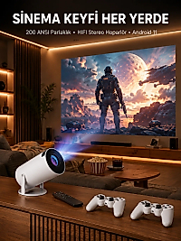 Projeksiyon Cihazı Video Oyun Konsolu 8 GB Hafıza LCD Ekran Kumandalı  Yeni Nesil