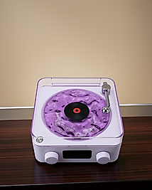 Retro Pikap Hoparlör Şarjlı Kablosuz 360° Ses UUCZZZGRAMAFONSPEAKER-18