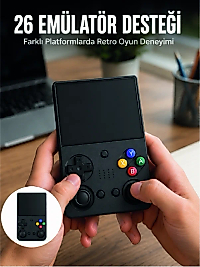 LCD Retro Oyun Konsolu TV Bağlantı Destekli Çift Analog Joystick El Tipi Konsol