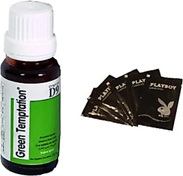 CABS GREEN TEMPTATİON D9 KADIN + 5Lİ PBOY LUBRİCANT JEL