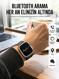 Yeni Nesil 3 Kordonlu Kol Saati 49 MM Amoled Ekran Akıllı Saat