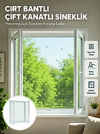 Pencere ve Balkon İçin Çift Kanatlı Sinek Koruma Sinekliği
