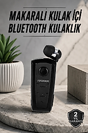 Tüm Telefonlara Uyumlu Mikrofonlu Titreşimli Makaralı Bluetooth Kulakiçi Kulaklık
