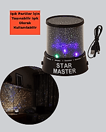 LED Yıldız Projektör Galaxy Efektli UCZZZMİNİSTARPROJEKTÖR