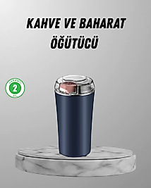 Elektrikli Kahve ve Baharat Öğütücü – Güçlü Motor, Paslanmaz Çelik Gövde, Kolay Temizlik