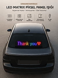 LED Matrix Piksel Panel Işığı USB Uygulama Kontrollü Kaydırmalı Yazı Ekranı