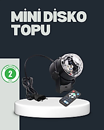 RGB LED Disko Küresi 7 Modlu Uzaktan Kumandalı