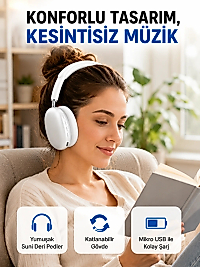 Katlanabilir Bluetooth V5.0 Kablosuz Kulaklık | 400 mAh, Gürültü Azaltma Yeni Nesil