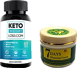 HİNTOHU 7DAYS SLİMMİNG CREAM GİNGER MİRACLE 100 ML VÜCUT BAKIM KREMİ ZENCEFİL  1 ADET +KETO WEİGHT LOSS 60  1 ADET