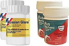 OLEGOVİCH MEDİCİNE TÜY DÖKÜCÜ AZALTICI RUS MERHEMİ 50 ML 2 ADET + GENİTAL BÖLGE MERHEMİ 50 ML 2 ADET