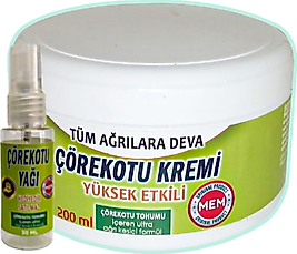 ÇÖREK OTU TESKİN KREMİ  200 ML YEŞİL KAVANOZ + 30 ML ÇÖREK OTU YAĞI