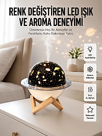 Hava Nemlendirici Led Işıklı Gece Lambası Yıldız Görünümlü Renk Değiştiren